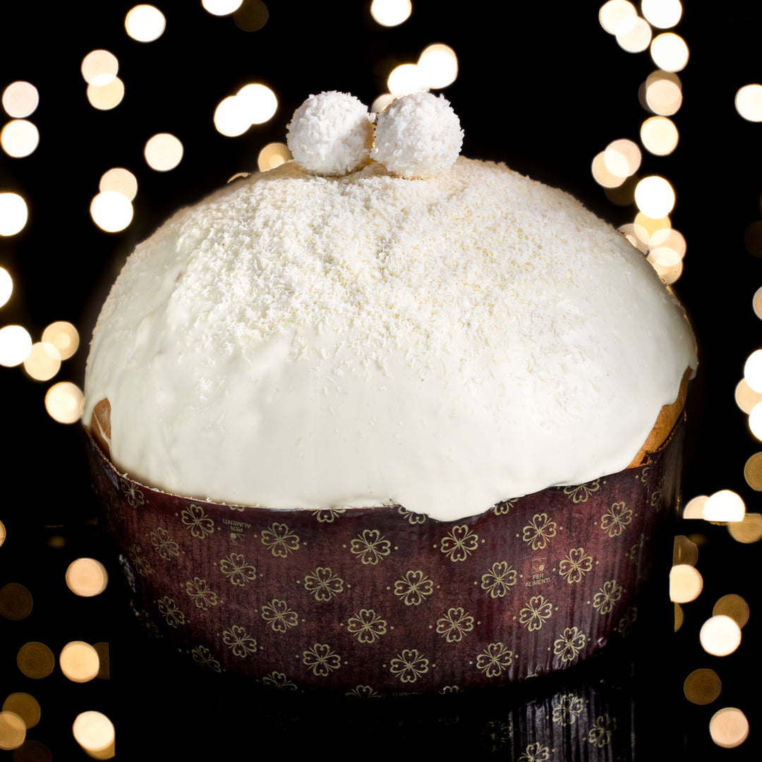 Panettone Raffaello farcito con crema al Cocco da 1.2kg