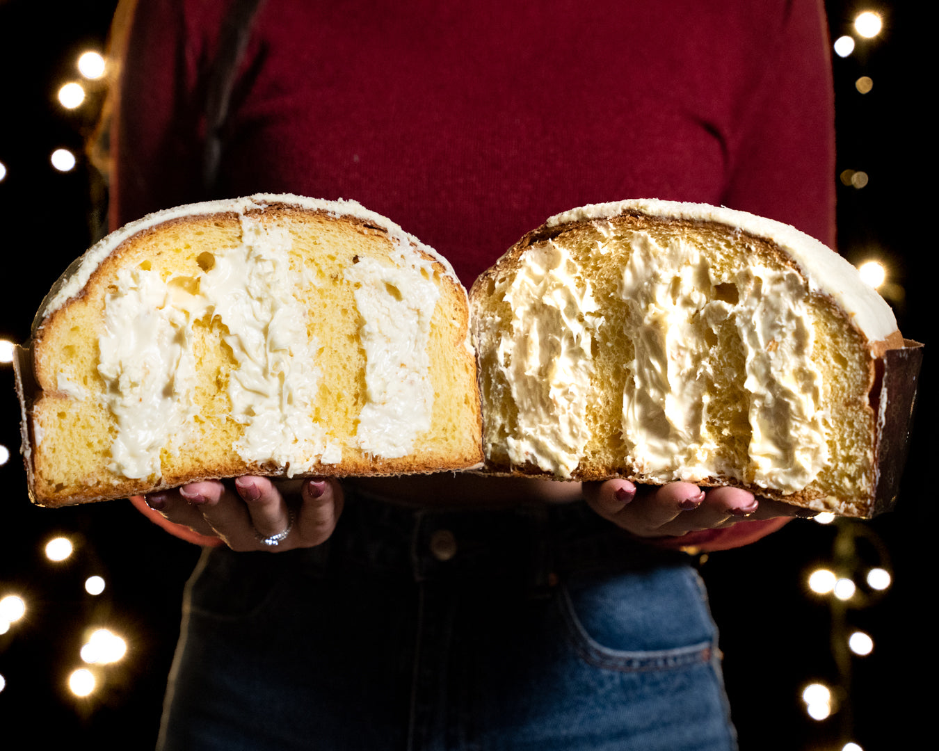 Panettone Raffaello farcito con crema al Cocco da 1.2kg